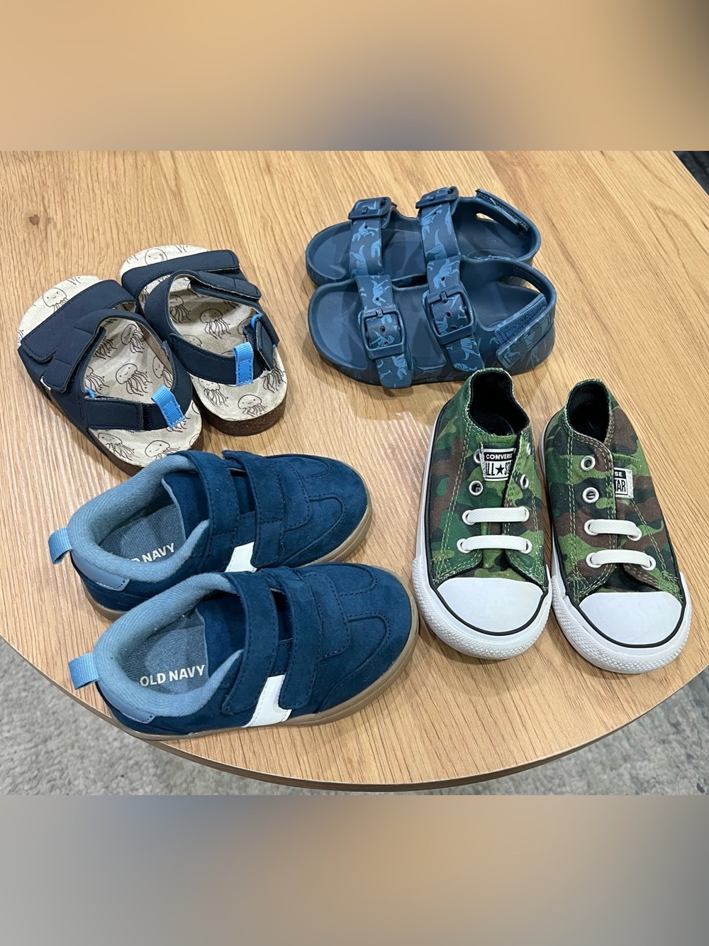 Converse Kids Camo Canvas Low Top Sneakers - Green & Brown